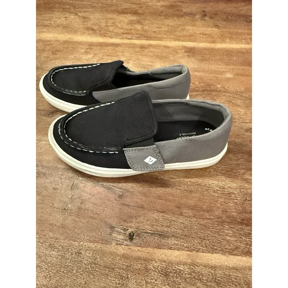 Sperry Kids Unisex‎ Salty Washable Moccasin Black/Charcoal Size 11 Little Kids